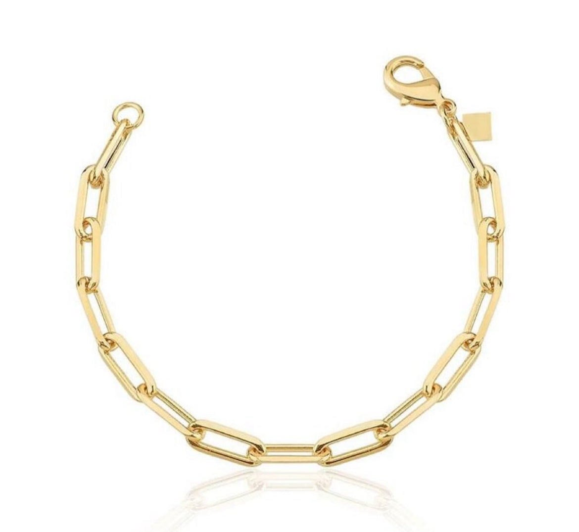 Bracelet with rectangular gold-plated links!