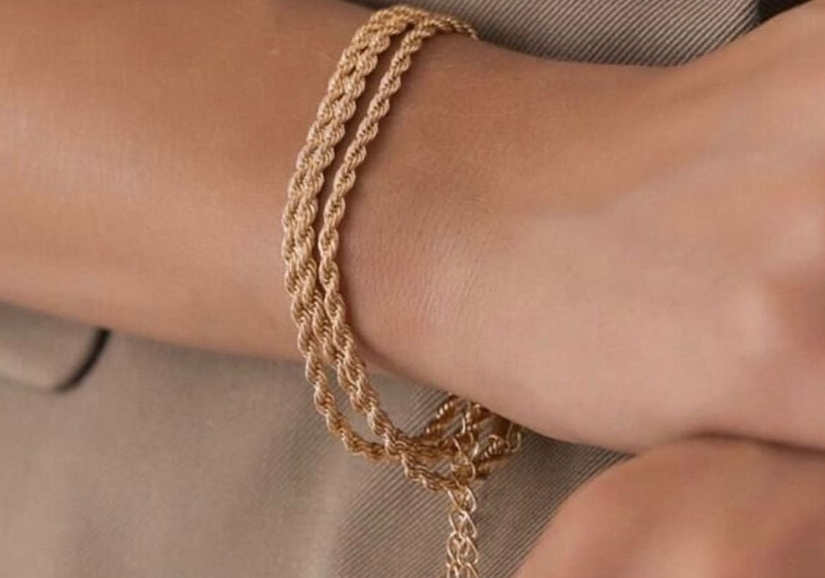 Baiano cord bracelet gold-plated