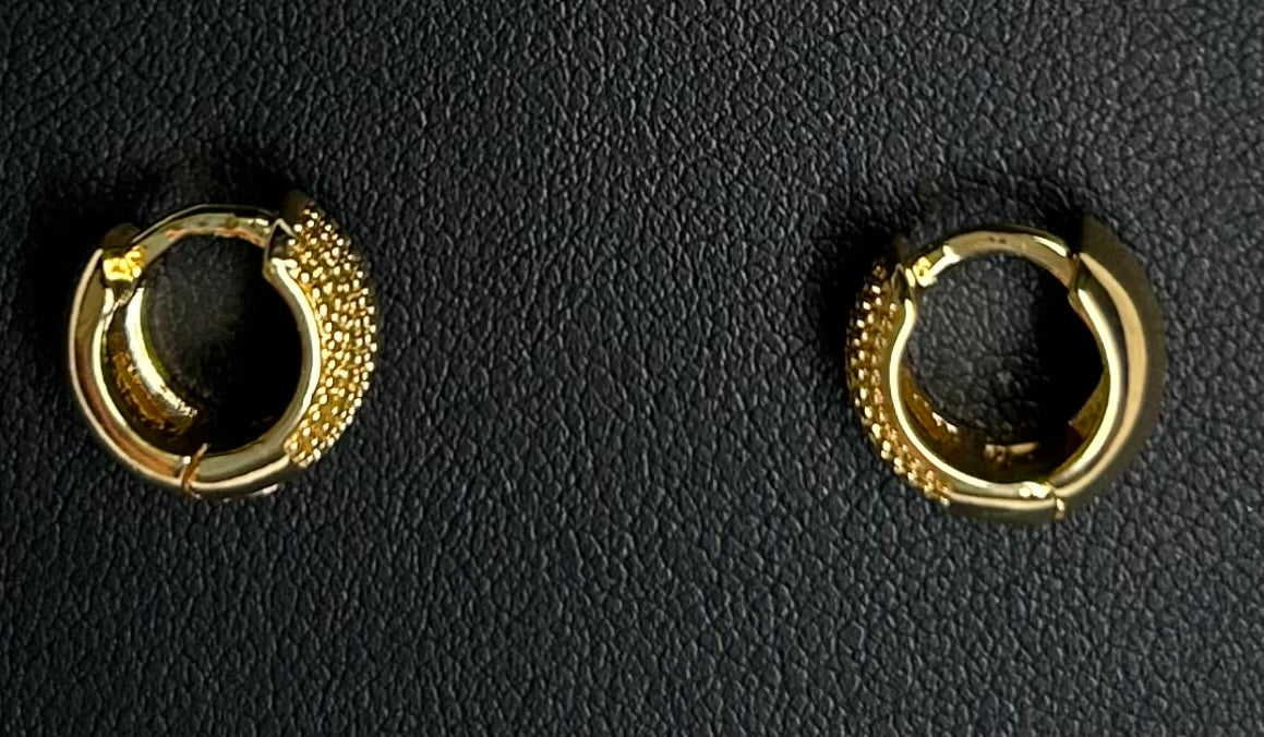 Gold plated hoop earring