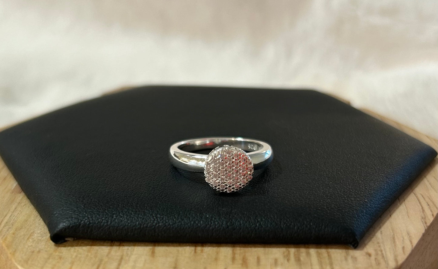 Silver zirconia ring size 5