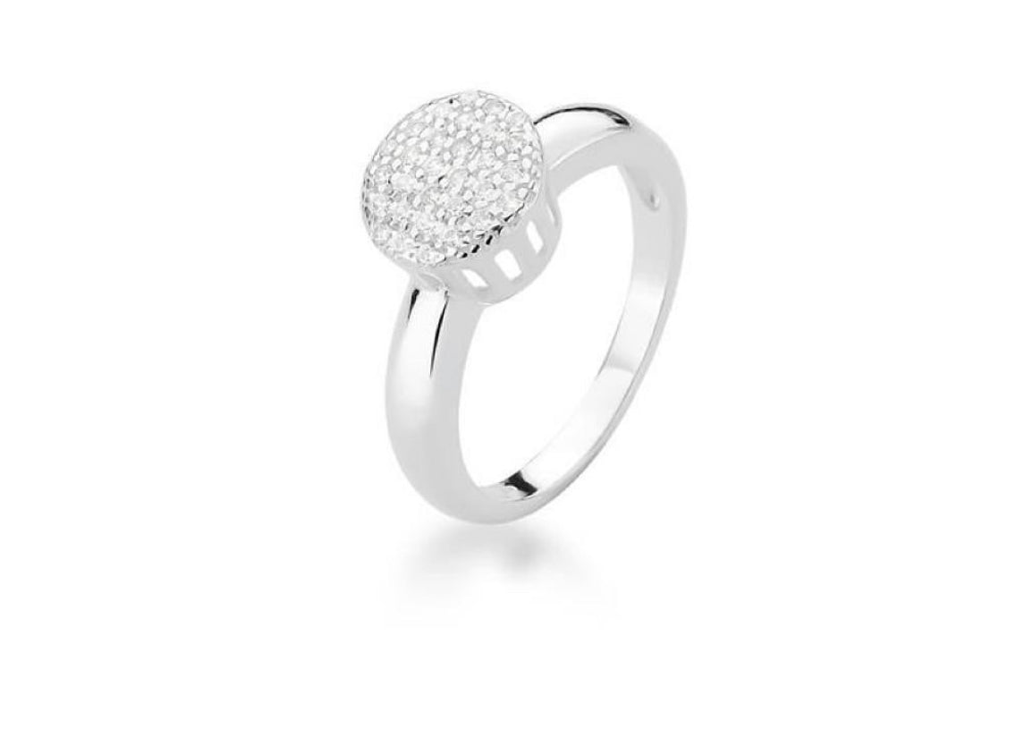 Silver zirconia ring size 5