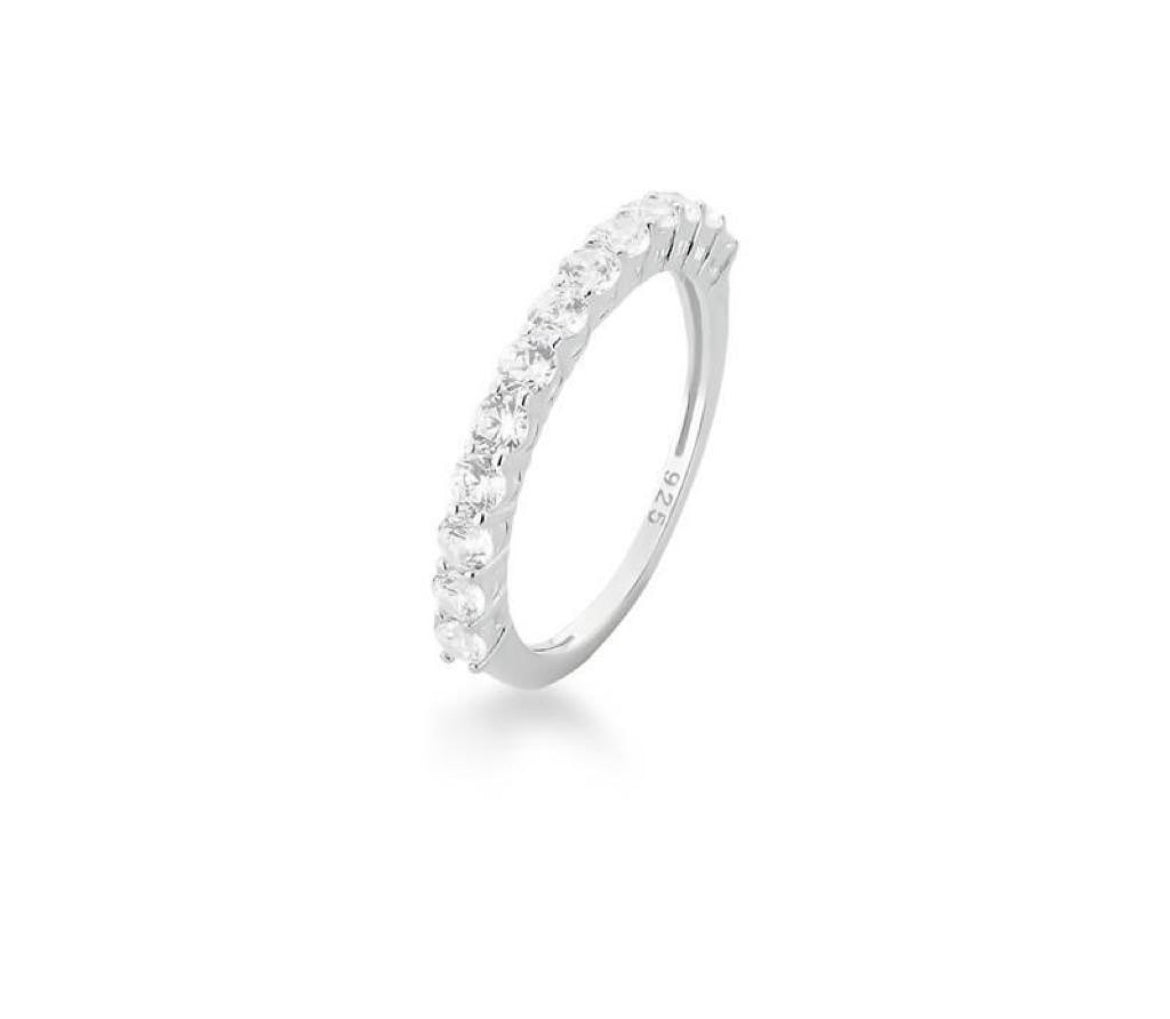 Silver ring with zirconia Size 6