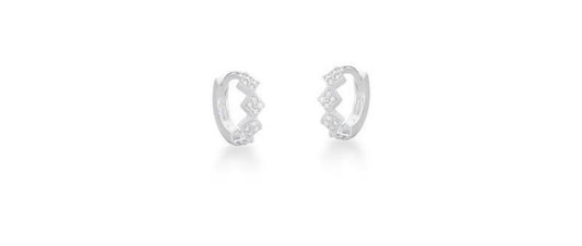 Silver hoop earring